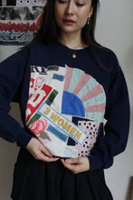 Load image into Gallery viewer, Star Bag Blue Sacred Scrap Collage Sweater