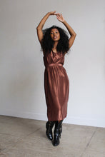 Load image into Gallery viewer, 1980s Brown Metallic Skirt Set