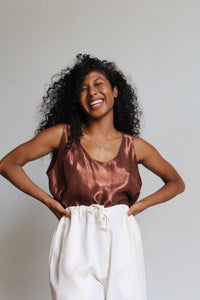 1990s Cream Silk Lounge Shorts