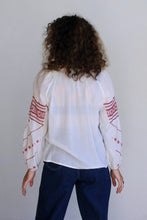 Load image into Gallery viewer, 1960s Cross Stitch Cotton Blouse