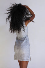 Load image into Gallery viewer, Silver Lurex Crochet Cheongsam Qipao Mini