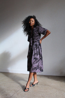 1980s Tropical Print Dress Set