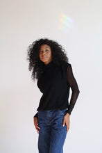 Load image into Gallery viewer, 1990s Black Angora Wool Sweater