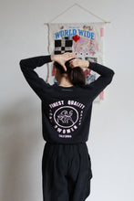 Load image into Gallery viewer, A Fool in Love Black Sacred Scrap Collage Sweater