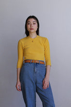 Load image into Gallery viewer, 1980s Knit Sunshine Yellow Sweater