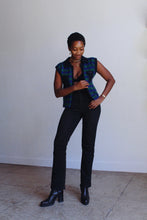 Load image into Gallery viewer, Plaid Knit Open Sweater Vest