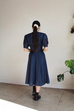 Load image into Gallery viewer, 1980s Navy Blue Linen Skirt Set