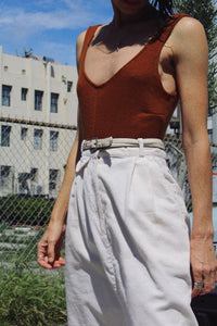 1970s White Corduroy Skirt