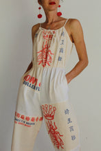 Load image into Gallery viewer, Queen Bee Flour Sack Jumpsuit - Size M
