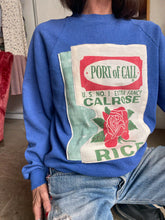 Load image into Gallery viewer, CALROSE Blue Patchwork Sweater
