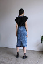 Load image into Gallery viewer, Acid Wash Leather Appliqué Skirt