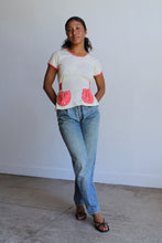 Load image into Gallery viewer, 1970s Calico Scoop Neck Tee
