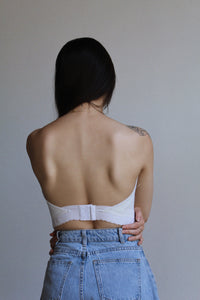 1980s White Lace Bustier