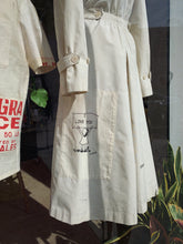 Load image into Gallery viewer, Blue Rose Rice Sack Patchwork Trench Coat