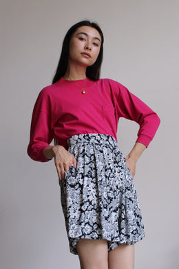 Pink Cropped Pocket Tee