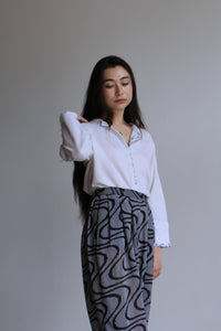 White Bandana Print Raglan Sweatshirt