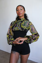 Load image into Gallery viewer, 1960s Paisley Empire Waist Romper