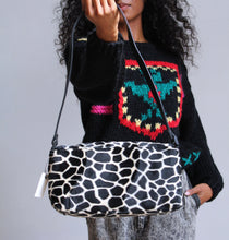 Load image into Gallery viewer, 2000s Faux Fur Giraffe Handbag