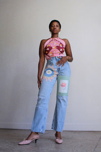 Blooming Rose Vintage Patchwork Levi's 505