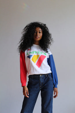 1980s Univega Color Block Bike Sweatshirt