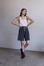 Load image into Gallery viewer, 1980s Cotton Polka Dot Drawstring Shorts