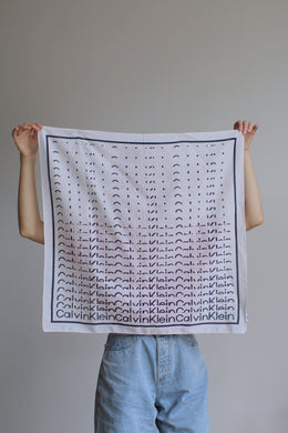 Calvin Klein Cascading Logo Cotton Scarf