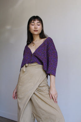 Floral Print Cotton Cardigan