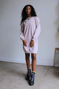 Heather Pink Raglan Sweater Dress