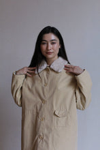 Load image into Gallery viewer, 1970s Butter Yellow Faux Fur Mini Trench