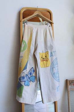 Angry Kitty Patchwork Pants