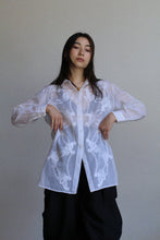 Load image into Gallery viewer, 1980s Organza Appliqué Tunic Blouse