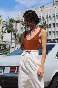 1970s White Corduroy Skirt