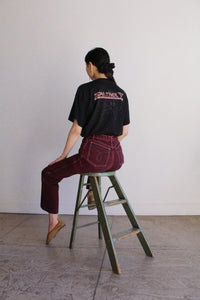1990s Calvin Klein Burgundy Jeans