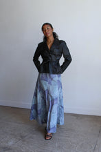 Load image into Gallery viewer, 1970s Black Leather Cropped Trench Jacket
