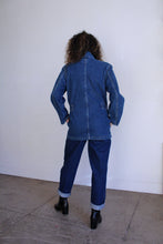 Load image into Gallery viewer, 1990s Dark Wash Denim Double-Breasted Blazer by Liz Wear