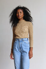 Load image into Gallery viewer, 1990s Sand Sheer Lace Blouse