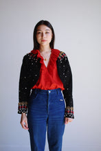Load image into Gallery viewer, 1980s Black Beaded Bolero Jacket