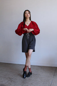 1980s Cotton Polka Dot Drawstring Shorts
