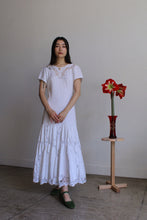 Load image into Gallery viewer, 1980s White Lace Jersey Knit Dress