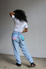 Load image into Gallery viewer, 1990s Hand Painted Patchwork Jeans