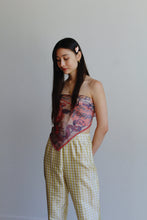 Load image into Gallery viewer, 90s Chartreuse Silk Plaid Trousers