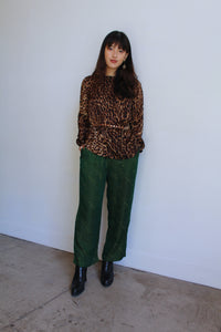 Ralph Lauren Silk Leopard Print Blouse