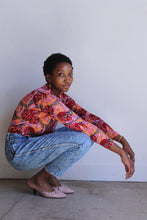 Load image into Gallery viewer, Floral Graphic Print Long Sleeve Nylon Tee