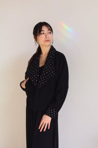 1980s Rhinestone Moto Jacket