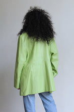 Load image into Gallery viewer, 1990s Celery Green Italian Leather Jacket