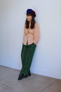 1980s Tri-Colored Wool Beret with Tassel