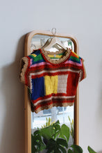 Load image into Gallery viewer, Color Block Crochet Top M