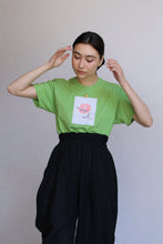 Load image into Gallery viewer, Vintage Lime Green Primary Rose Tee