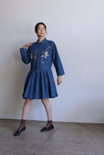 Load image into Gallery viewer, 1980s Denim Sequin Dress