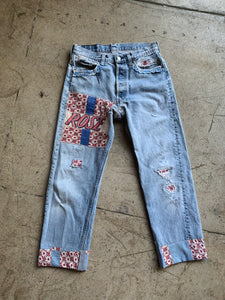 Rose Feed Sack Patchwork Levi's 501